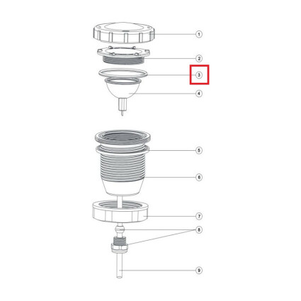 Уплотнительное кольцо прожектора Aquaviva LED/UL-50