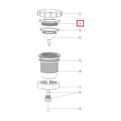 Прижимная гайка лампы прожектора Aquaviva LED/UL-P50 Lights